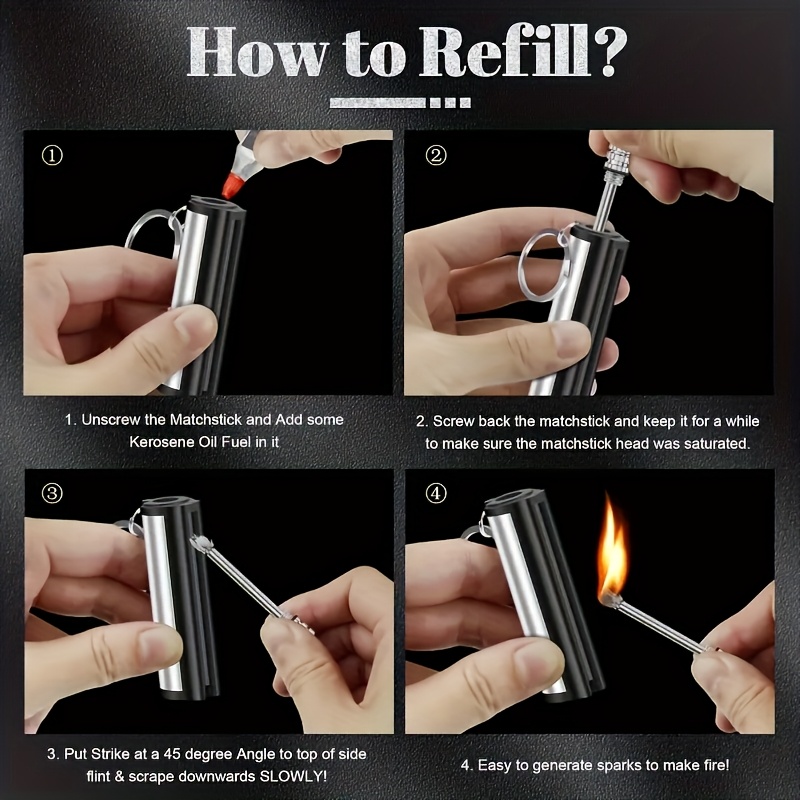 Briquet assorti en métal de si - Fire Starting Kit avis et prix